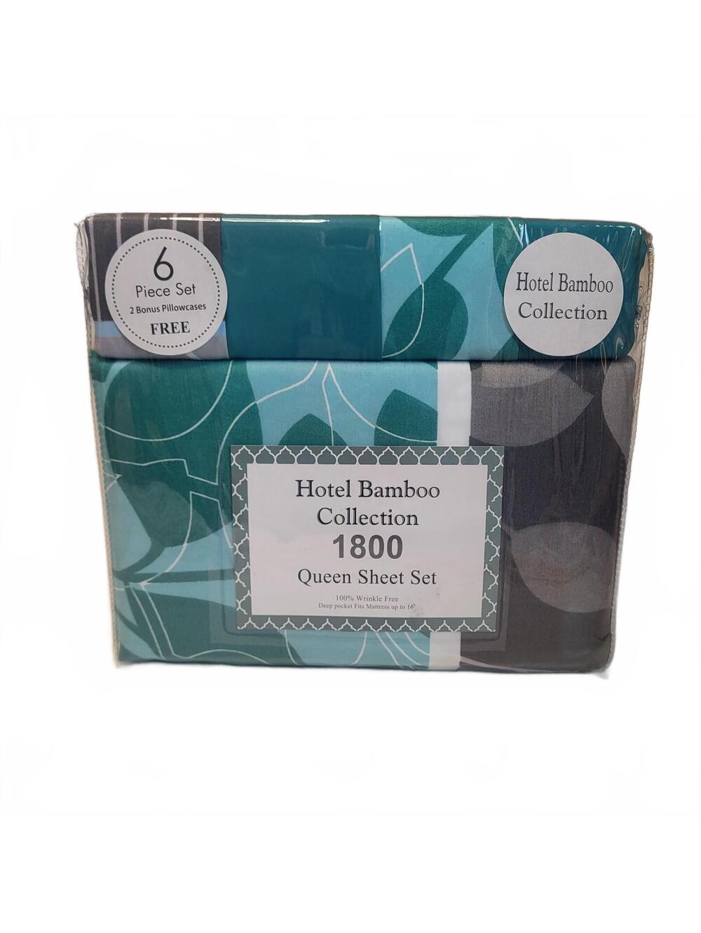 Hotel Bamboo Collection 1800 Queen Sheet Set - 6 Piece with 2 Bonus Pillowcases,